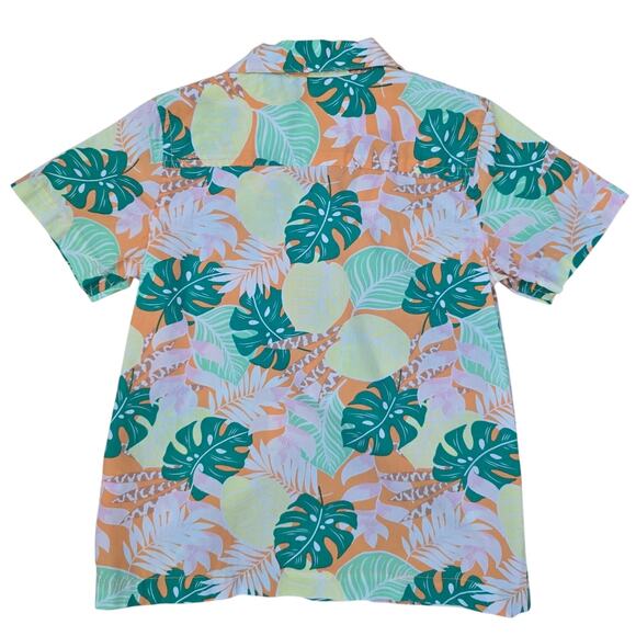 Janie and Jack Boys Hawaiian Button Up Shirt Size 3 Short Sleeve Tropical - Picture 3 of 6